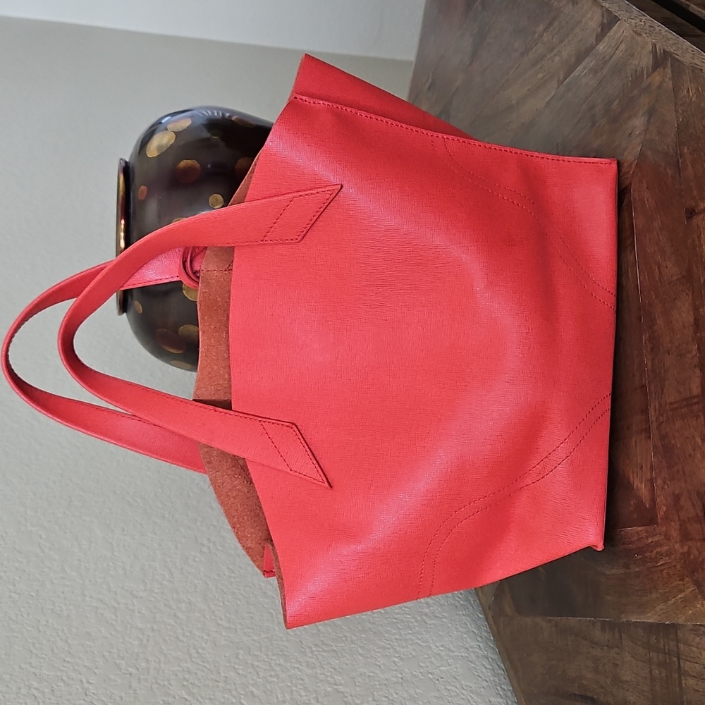 Furla Jucca Small Saffiano Leather Tote Bag 🧡 Beautiful Color - Picture 6 of 16